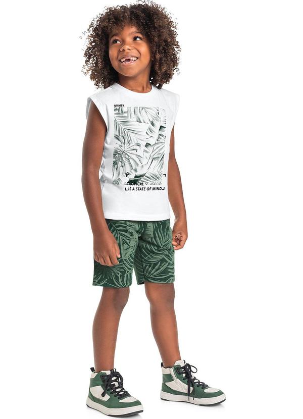Quimby - Conjunto Infantil Tropical Boy Branco