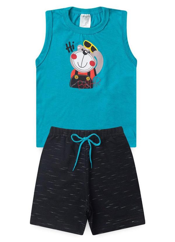 Rosa Azul - Conjunto Infantil Verão Bear Kangulu Azul
