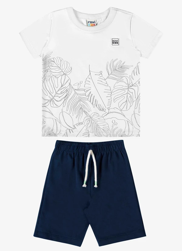 Rovi Kids - Conjunto Infantil Verão em Cotton Classic Branco