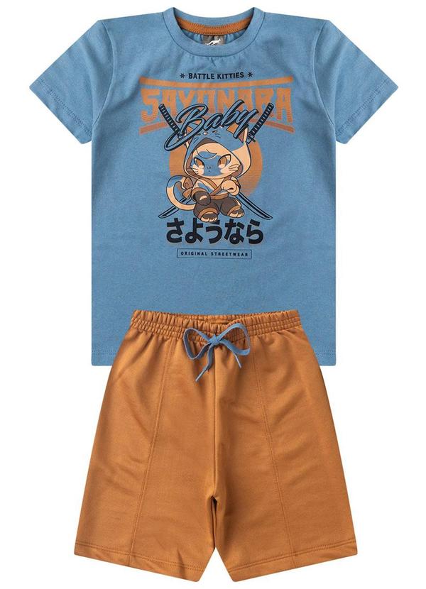 Rosa Azul - Conjunto Infantil Verão Sayonara Kangulu Azul