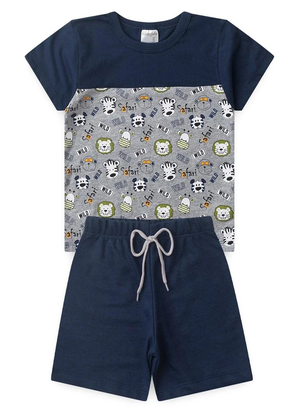 Rosa Azul - Conjunto Infantil Verão Shark Kangulu Azul 2