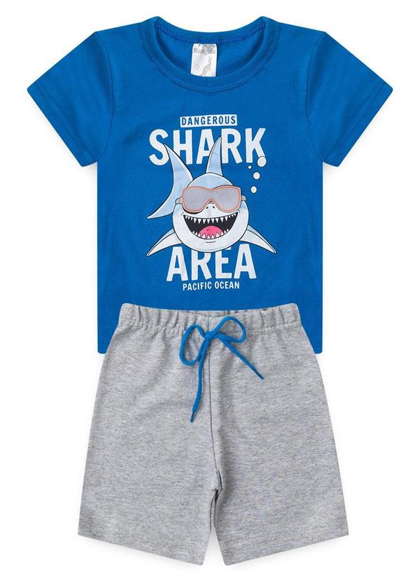 Rosa Azul - Conjunto Infantil Verão Shark Kangulu Azul
