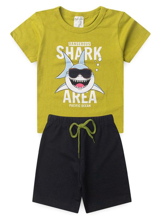 Rosa Azul - Conjunto Infantil Verão Wild Kangulu Verde