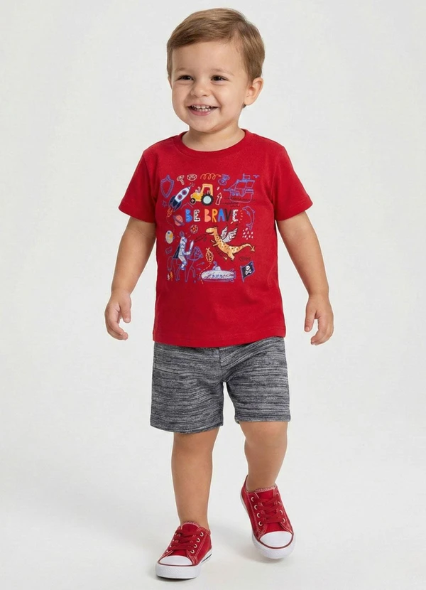 Turminha - Conjunto Infantil Vermelho