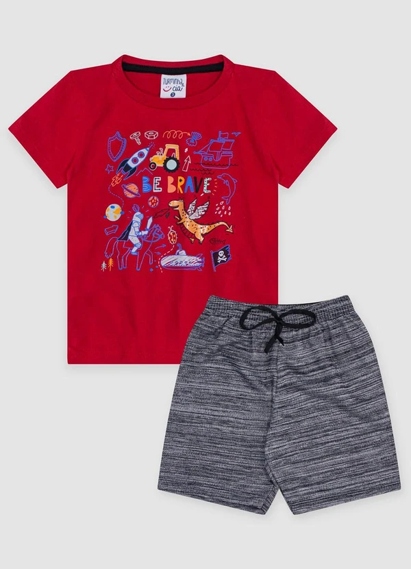 Turminha - Conjunto Infantil Vermelho 2