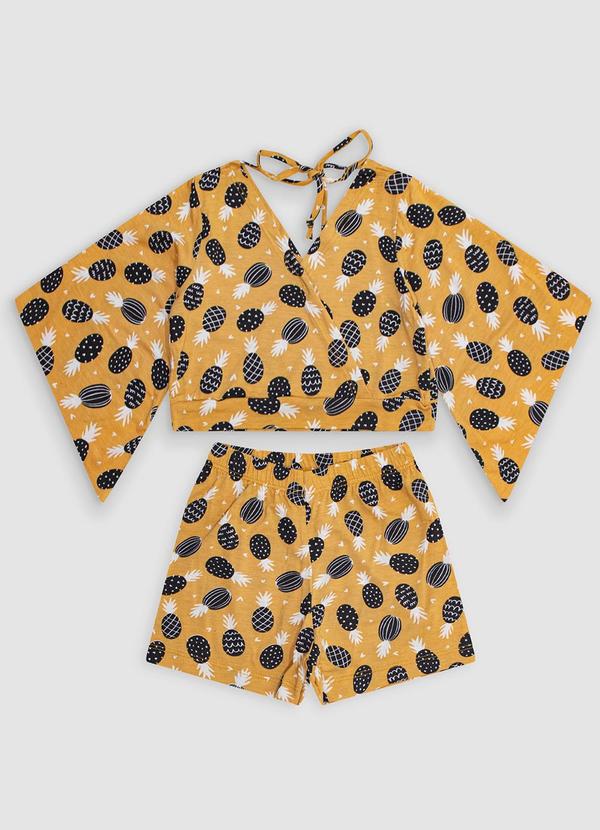 Turminha - Conjunto Infantil Viscolycra Cotton Laranja