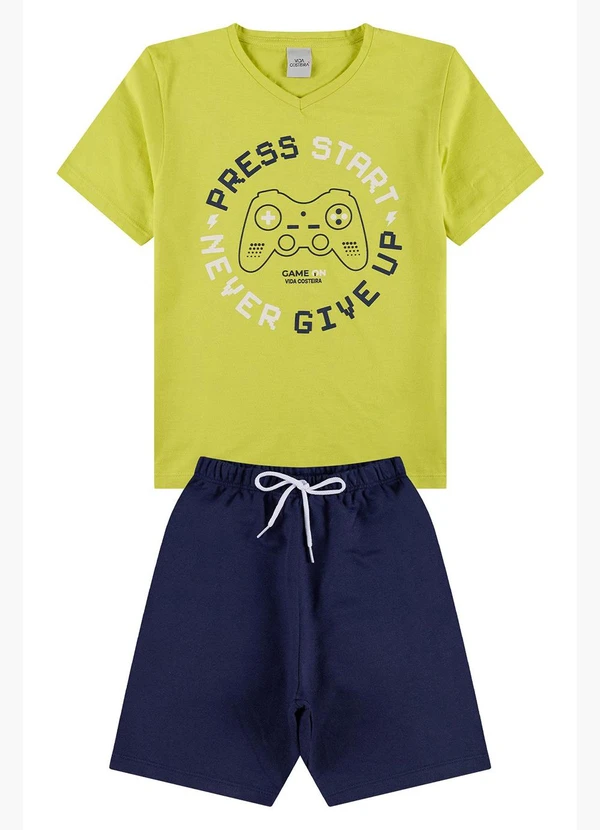 Vida Costeira - Conjunto Infantil Web Press Start Amarelo 2
