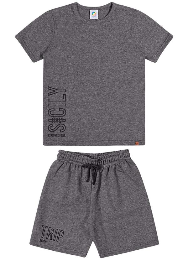 Alenice - Conjunto Italy Trip Menino Cinza