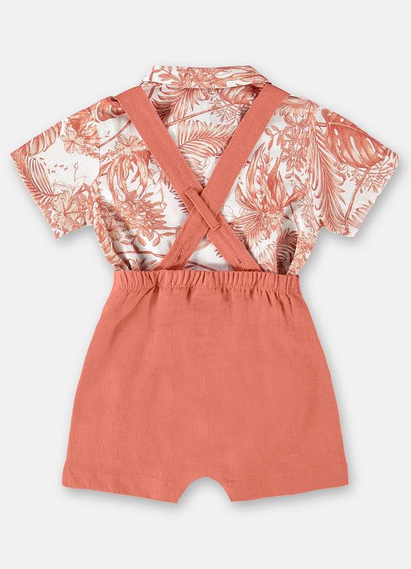 Up Baby - Conjunto Jardineira e Body Bebê Laranja 3