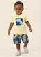 Malwee Kids - Conjunto Jurrasic em Puff Verde Menta - variação: Amarelo Claro