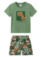 Malwee Kids - Conjunto Jurrasic em Puff Verde Menta - variação: Verde Menta