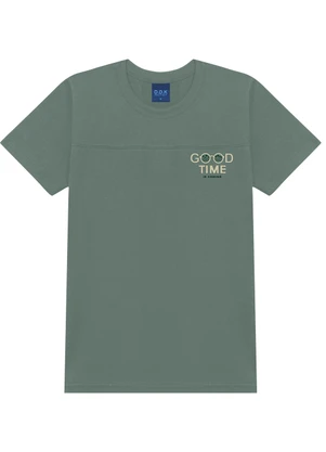 Ddk - Conjunto Juvenil Camiseta com Recorte  Verde - DDK
