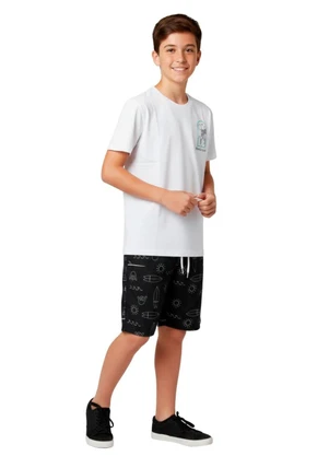 Rosa Azul - Conjunto Juvenil Menino Verão Beach Club Branco - ROSA AZUL