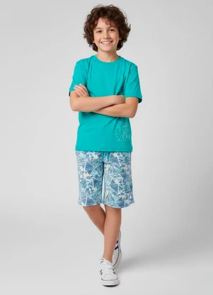 Rosa Azul - Conjunto Juvenil Menino Verão Minimalista Azul - ROSA AZUL