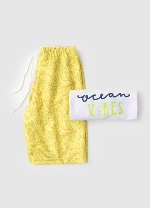 Rosa Azul - Conjunto Juvenil Menino Verão Ocean Vibes Branco - ROSA AZUL
