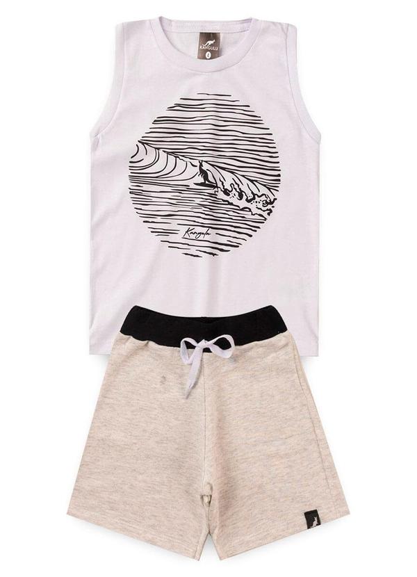 Rosa Azul - Conjunto Juvenil Menino Verão Onda Branco