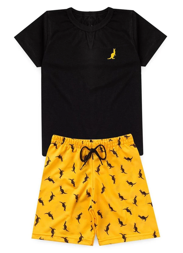 Rosa Azul - Conjunto Juvenil Menino Verão Preto 2