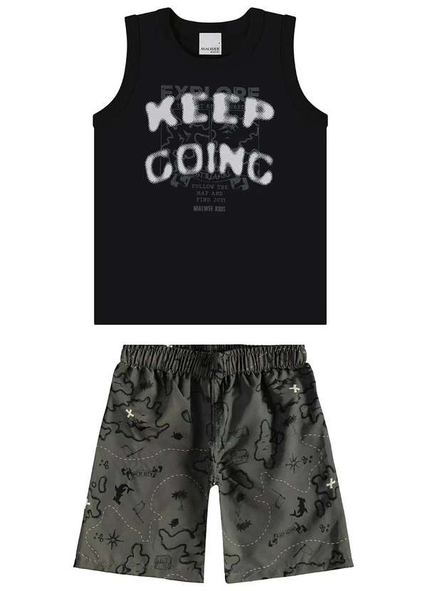 Malwee Kids - Conjunto Keep Coming Preto