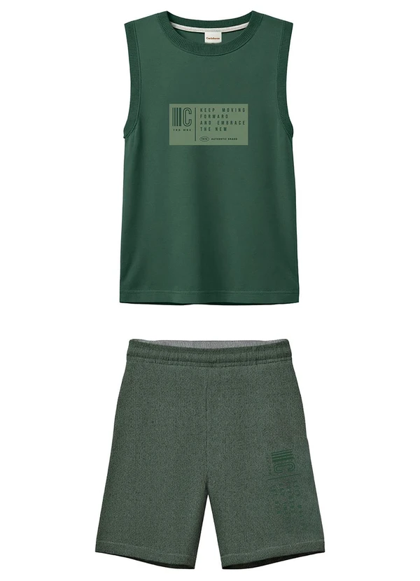 Carinhoso - Conjunto Keep Moving Forward Verde Escuro 2