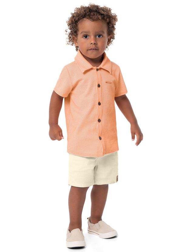 Carinhoso - Conjunto Laranja Comfort Canelada Menino