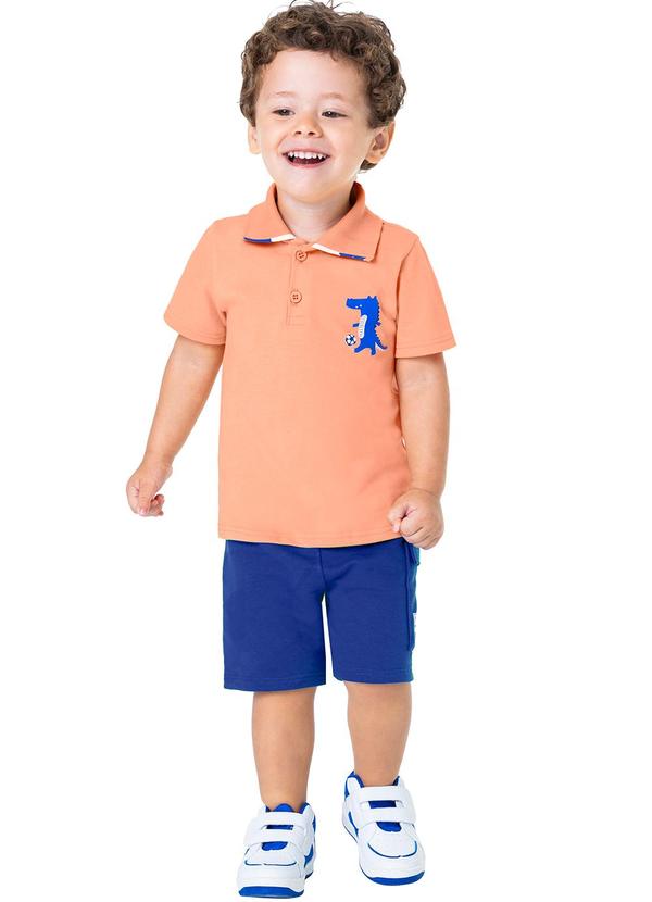 Malwee Kids - Conjunto Laranja Jacaré com Moletinho