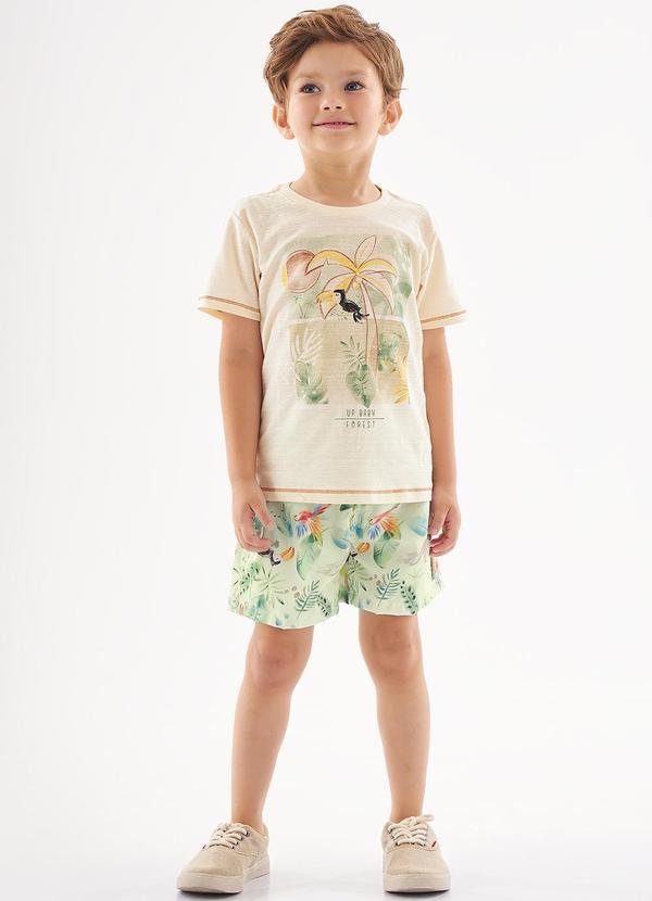 Up Baby - Conjunto Leafy Paradise Infantil Bege