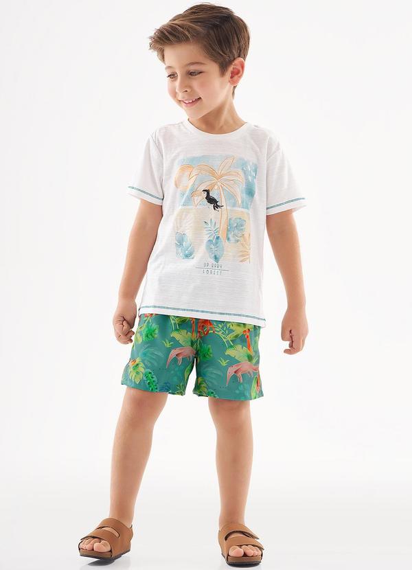 Up Baby - Conjunto Leafy Paradise Infantil Branco