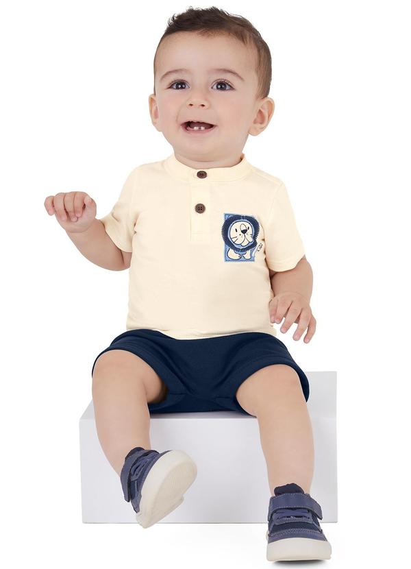 Malwee Kids - Conjunto Leãozinho em Moletom Off White 1