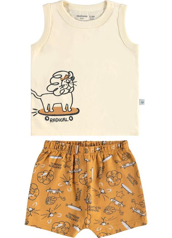 Malwee Kids - Conjunto Leãozinho em Saruel Off White 1