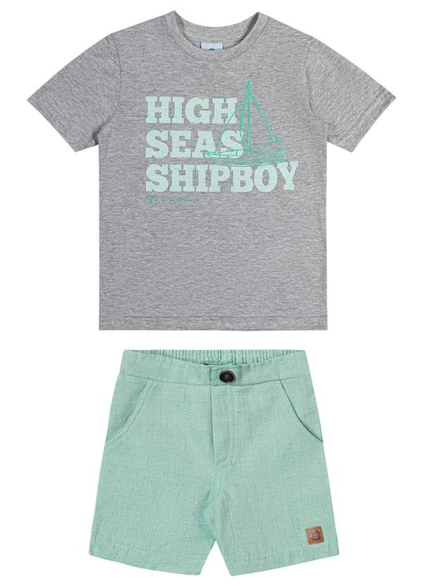 Alenice - Conjunto Letterings e Barco Menino Cinza