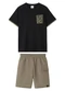 Malwee Kids - Conjunto Life Is Rad Moletinho Off White - variação: Preto
