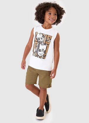 Malwee Kids - Conjunto Like Old Times em Moletinho Branco - MALWEE KIDS