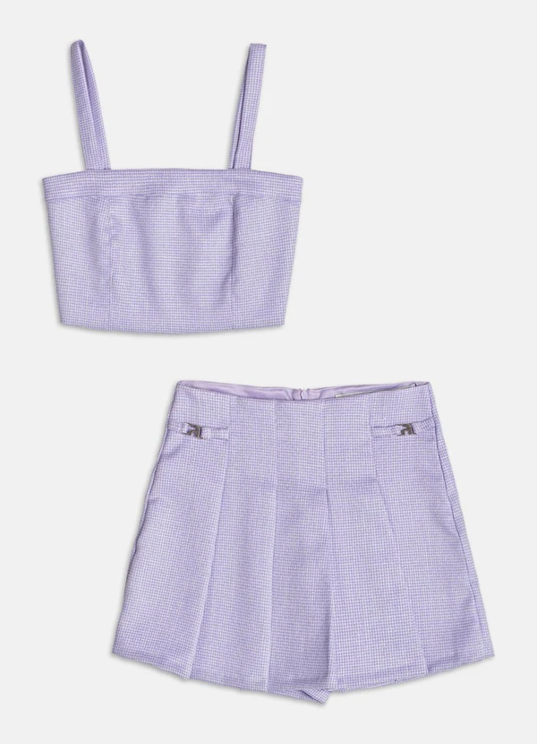 Authoria - Conjunto Lilás com Pregas Lilás