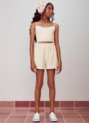 Authoria - Conjunto Listrado  Amarelo - AUTHORIA