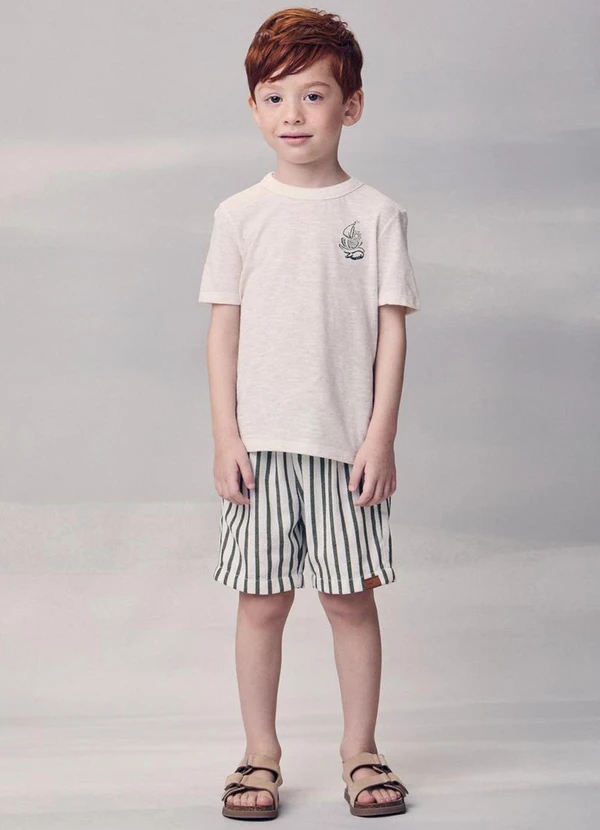 Youccie - Conjunto Listrado Branco