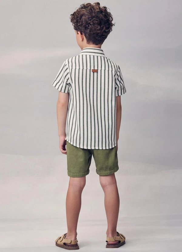 Youccie - Conjunto Listrado com Bordado Verde 2