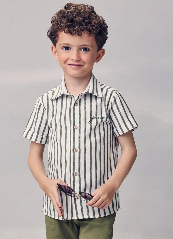 Youccie - Conjunto Listrado com Bordado Verde 3