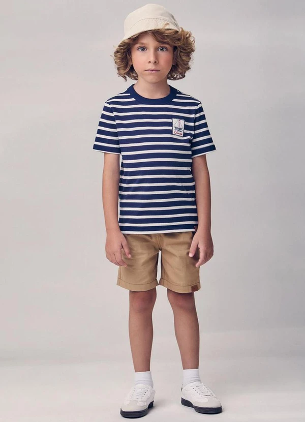 Youccie - Conjunto Listrado com Patch Marinho 1