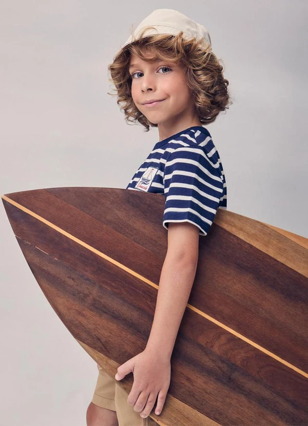 Youccie - Conjunto Listrado com Patch Marinho 5