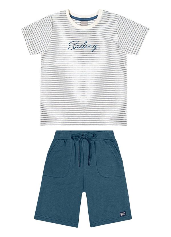 Colorittá - Conjunto  Listrado Náutico Colorittá Bege