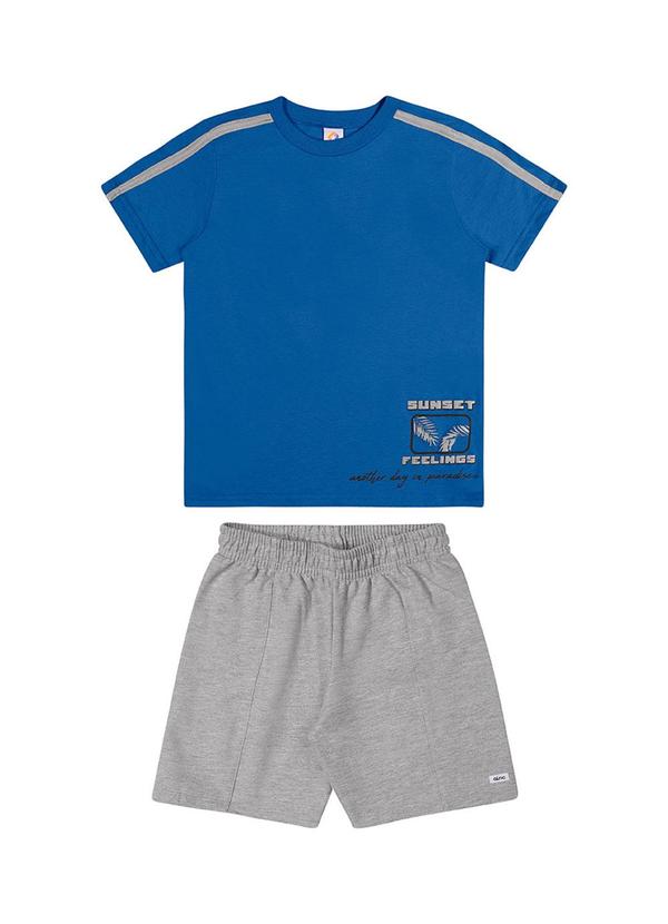 Alenice - Conjunto Listras nos Ombros Menino Azul