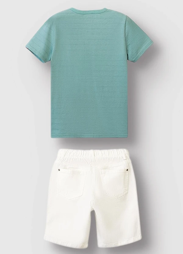 Carinhoso - Conjunto Live With Happiness Linho Azul Turquesa 2