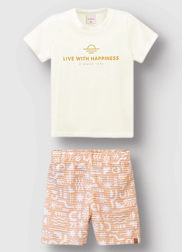 Carinhoso - Conjunto Live With Happiness Off White