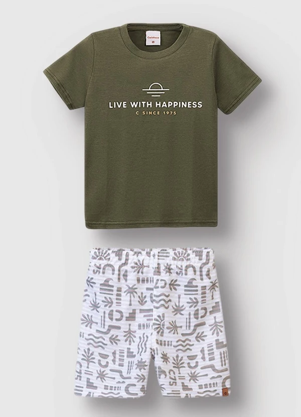 Carinhoso - Conjunto Live With Happiness Verde Musgo 2