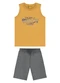 Rovi Kids - Conjunto Machão c/ Bermuda em Meia Malha Azul - variação: Amarelo