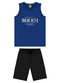 Rovi Kids - Conjunto Machão c/ Bermuda em Meia Malha Azul - variação: Azul