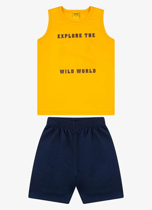 Rovi Kids - Conjunto Machao com Bermuda Amarelo 6