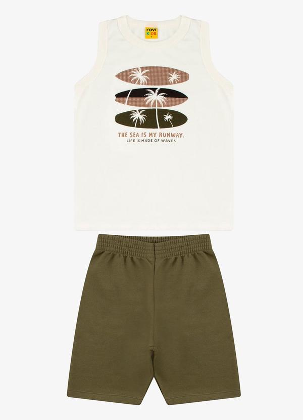 Rovi Kids - Conjunto Machao com Bermuda Bege 6