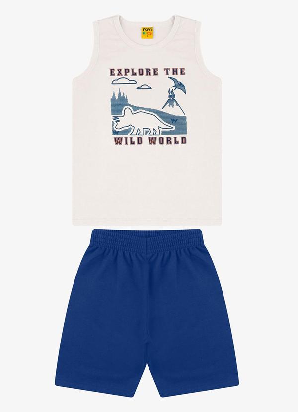 Rovi Kids - Conjunto Machao com Bermuda Bege