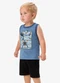Rovi Kids - Conjunto Machão com Bermuda Infantil Marrom - variação: Azul
